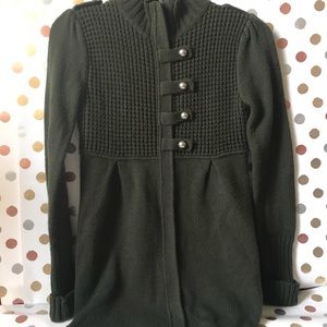 PRE FALL SALEGreen Chunky Knit Tunic Sweater